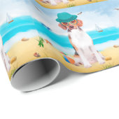 Beagle Hond Op Strand Cadeaupapier (Rol Hoek)