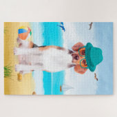 Beagle Hond Op Strand Legpuzzel (Horizontaal)