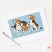 beagle hond rechthoekige sticker (Envelop)