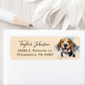 Beagle-hond retouradreslabel etiket (Insitu)