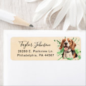Beagle-hond retouradreslabel etiket (Insitu)