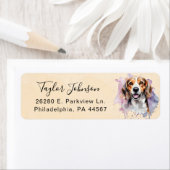 Beagle-hond retouradreslabel etiket (Insitu)