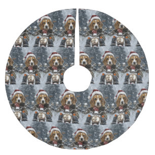 Beagle Hond Rijdt op Motorfiets Kerstmis Kerstboom Rok