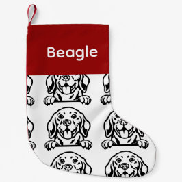 Beagle hond sokken Gepersonaliseerd hond Sokken -  Kleine Kerstsok
