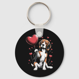 Beagle hond Valentijnsdag Hondenbezitter Valentijn Sleutelhanger