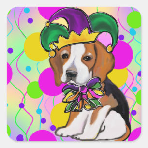 Beagle hond vierkante sticker