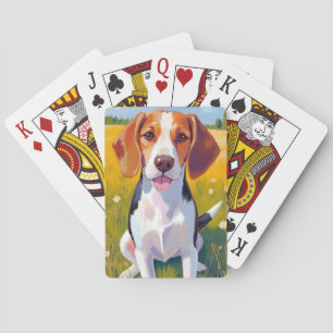 Beagle Honden Aquarel Huisdier Schilderij Pokerkaarten