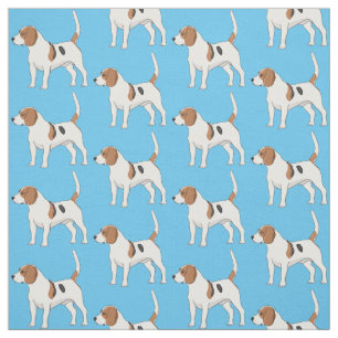 Beagle honden cartoon illustratie  stof