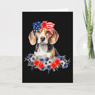 Beagle-hondenbandana Amerikaanse vlag 4 juli Kaart