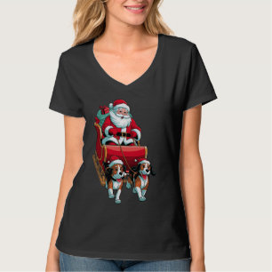 Beagle Hondenliefhebber Kerstman Rijden Sleigh Sle T-shirt