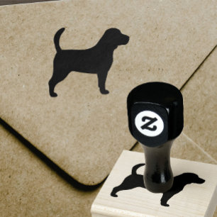 Beagle Hondenras Silhouette Rubber Stempel