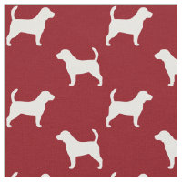 Beagle Hondenras Silhouettes Pattern Red en White