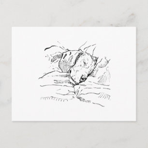 Beagle-hondliefhebber illustratie briefkaart