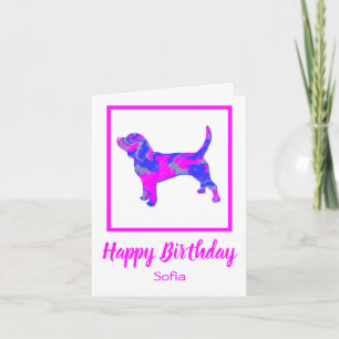 Beagle Hound Dog Funny Birthday Kaart