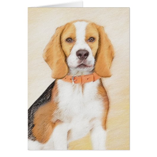 Beagle Hound Dog Peinture Animal Art original (Devant)