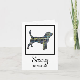 Beagle Hound Dog Pet Sympathia Card Kaart