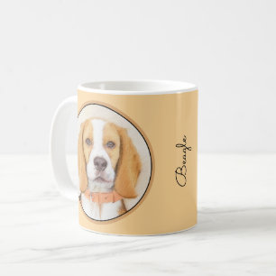 Beagle Hound Dog Schilderij Originele dierlijke ku Koffiemok