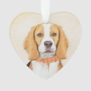 Beagle Hound Dog Schilderij Originele dierlijke ku Ornament