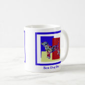 Beagle Hound Dog Silhouette TRBY Vaderdag Koffiemok (Voorkant rechts)