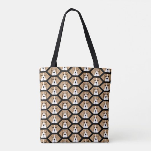 Beagle Hound Honeycomb Pattern Tas (Achterkant)