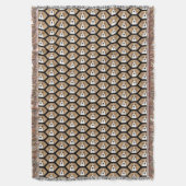 Beagle Hound Honeycomb Pattern Throw Blanket Deken (Voorkant Verticaal)