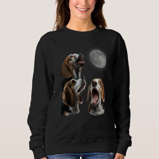 Beagle Howling At Moon for Mom & Dad Trui (Voorkant)