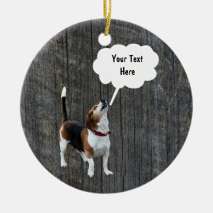 Beagle Howling  Dog Ornament