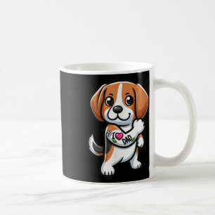 Beagle I Love Dad Funny Dog Tattoo _1 Koffiemok