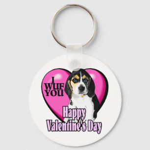 Beagle ik wuf je sleutelhanger
