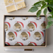 Beagle in een kerstman tissuepapier (Geschenk)