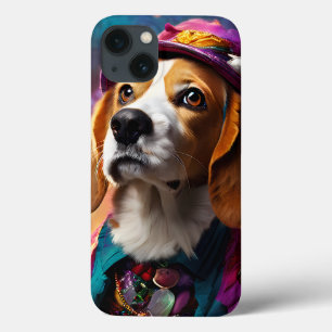 Beagle in een roze Pet iPhone 13 Hoesje