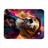Beagle in een roze Pet Magneet (Horizontaal)