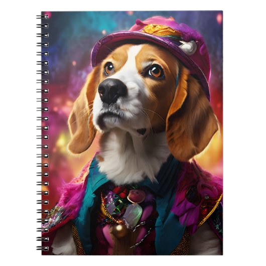 Beagle in een roze Pet Notitieboek (Voorkant)