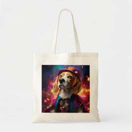 Beagle in een roze Pet Tote Bag