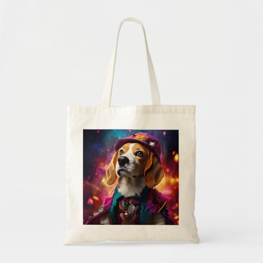 Beagle in een roze Pet Tote Bag (Voorkant)