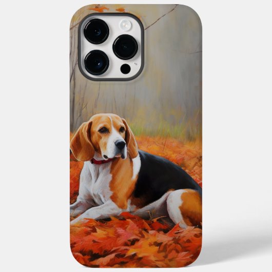 Beagle in herfst laat Herfst inspireren Case-Mate iPhone Case (Achterkant)