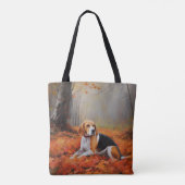 Beagle in herfst laat Herfst inspireren Draagtas (Achterkant)