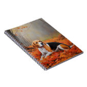 Beagle in herfst laat Herfst inspireren Notitieboek (Rechterzijde)