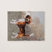 Beagle in landinstellingen legpuzzel (Horizontaal)