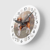 Beagle in landinstellingen ronde klok (Hoek)