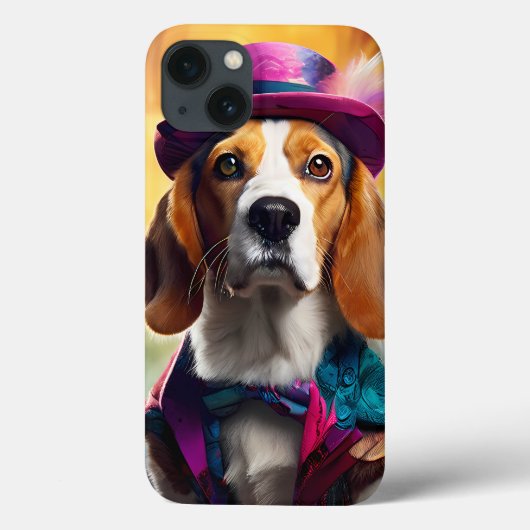 Beagle in levendig kostuum Case-Mate iPhone case (Achterkant)