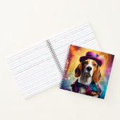 Beagle in levendig kostuum notitieboek (Binnen)