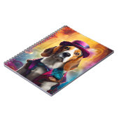 Beagle in levendig kostuum notitieboek (Linkerzijde)