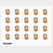 Beagle in pompoen zoete honden gelukkig Halloween  Vierkante Sticker (Vel)