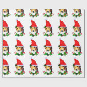 Beagle in Santa Hat Kerstmis Cadeaupapier (Vlak)