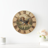 Beagle in Spring Park Wall clock  Grote Klok (Huis)