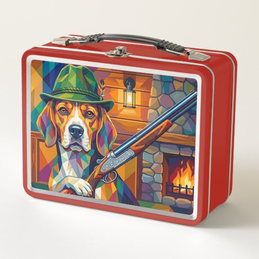 Beagle Jäger Pop Art – Moderner Jagdhund (Voorkant)