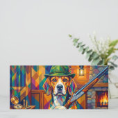Beagle Jäger Pop Art – Moderner Jagdhund (Staand voorkant)