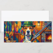 Beagle Jäger Pop Art – Moderner Jagdhund (Voorkant / Achterkant)