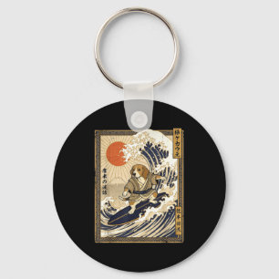 Beagle japanse surfen kanagawa golf fun samura sleutelhanger